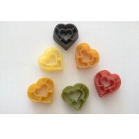 Bunte Pasta "Herz in Herz / Doppio Cuore", 500...