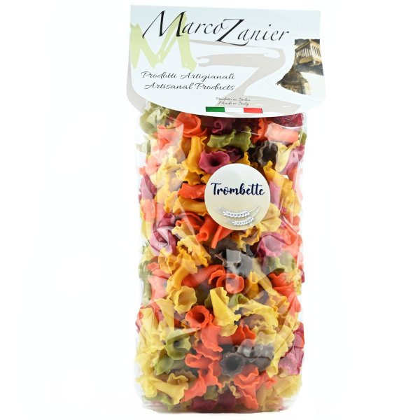 Bunte Pasta "Trompeten / Trombette", 470 g, Farbige Nudeln, Marco Zanier