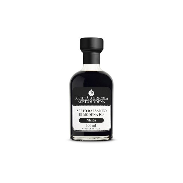 Aceto Balsamico di Modena IGP, Nera, Balsamico Essig aus Modena g.g.A., 100 ml, Società Agricola AcetoModena